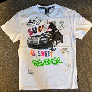White Graphic 'Success Is Sweet Revenge' Crewneck T-Shirt